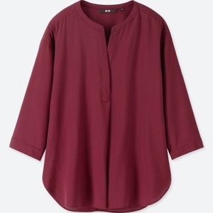 Uniqlo Rayon Skipper Collar Blouse, XS